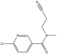 6-chloro-N-(2-cyanoethyl)-N-methylpyridine-3-carboxamide,,结构式