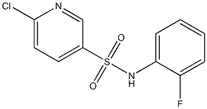 6-chloro-N-(2-fluorophenyl)pyridine-3-sulfonamide Structure