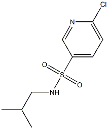 6-chloro-N-(2-methylpropyl)pyridine-3-sulfonamide 结构式