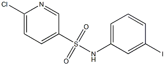 6-chloro-N-(3-iodophenyl)pyridine-3-sulfonamide Structure