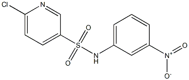 6-chloro-N-(3-nitrophenyl)pyridine-3-sulfonamide,,结构式