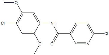 6-chloro-N-(4-chloro-2,5-dimethoxyphenyl)pyridine-3-carboxamide Structure