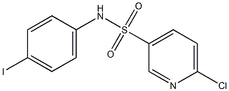 6-chloro-N-(4-iodophenyl)pyridine-3-sulfonamide,,结构式