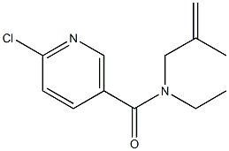 6-chloro-N-ethyl-N-(2-methylprop-2-enyl)nicotinamide Struktur