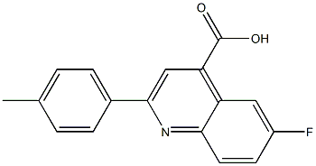 6-fluoro-2-(4-methylphenyl)quinoline-4-carboxylic acid,,结构式