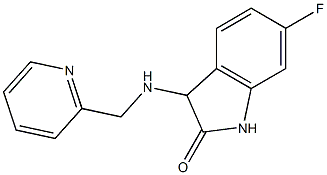 6-fluoro-3-[(pyridin-2-ylmethyl)amino]-2,3-dihydro-1H-indol-2-one Structure