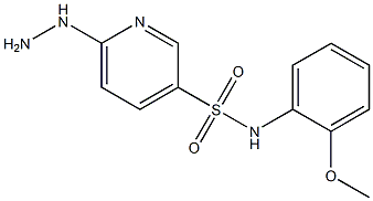 6-hydrazinyl-N-(2-methoxyphenyl)pyridine-3-sulfonamide 结构式