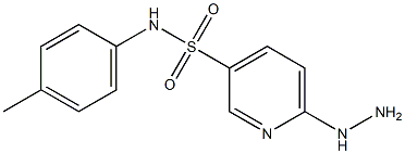 6-hydrazinyl-N-(4-methylphenyl)pyridine-3-sulfonamide Struktur