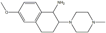 6-methoxy-2-(4-methylpiperazin-1-yl)-1,2,3,4-tetrahydronaphthalen-1-amine 化学構造式