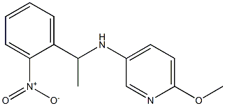 6-methoxy-N-[1-(2-nitrophenyl)ethyl]pyridin-3-amine,,结构式