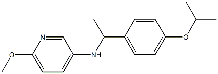 6-methoxy-N-{1-[4-(propan-2-yloxy)phenyl]ethyl}pyridin-3-amine 结构式