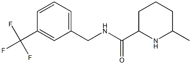 6-methyl-N-{[3-(trifluoromethyl)phenyl]methyl}piperidine-2-carboxamide 结构式