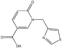 6-oxo-1-(1,3-thiazol-4-ylmethyl)-1,6-dihydropyridine-3-carboxylic acid Struktur