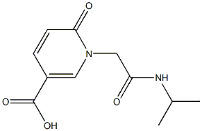 6-oxo-1-[(propan-2-ylcarbamoyl)methyl]-1,6-dihydropyridine-3-carboxylic acid Struktur