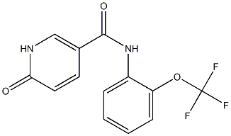 6-oxo-N-[2-(trifluoromethoxy)phenyl]-1,6-dihydropyridine-3-carboxamide 化学構造式