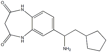 7-(1-amino-2-cyclopentylethyl)-2,3,4,5-tetrahydro-1H-1,5-benzodiazepine-2,4-dione Structure