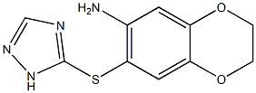 7-(1H-1,2,4-triazol-5-ylsulfanyl)-2,3-dihydro-1,4-benzodioxin-6-amine,,结构式