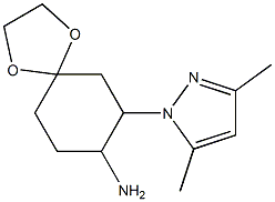 7-(3,5-dimethyl-1H-pyrazol-1-yl)-1,4-dioxaspiro[4.5]dec-8-ylamine