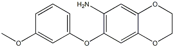 7-(3-methoxyphenoxy)-2,3-dihydro-1,4-benzodioxin-6-amine,,结构式