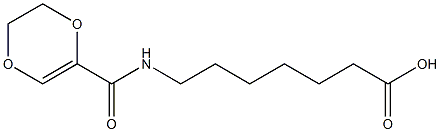 7-(5,6-dihydro-1,4-dioxin-2-ylformamido)heptanoic acid Structure