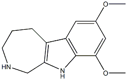 7,9-dimethoxy-1H,2H,3H,4H,5H,10H-azepino[3,4-b]indole Struktur