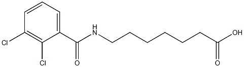 7-[(2,3-dichlorophenyl)formamido]heptanoic acid Struktur