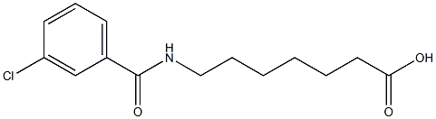 7-[(3-chlorobenzoyl)amino]heptanoic acid Struktur