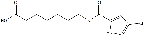 7-[(4-chloro-1H-pyrrol-2-yl)formamido]heptanoic acid Structure