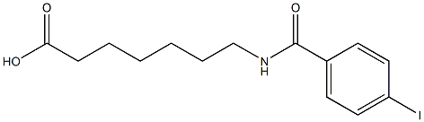 7-[(4-iodophenyl)formamido]heptanoic acid Structure