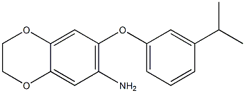 7-[3-(propan-2-yl)phenoxy]-2,3-dihydro-1,4-benzodioxin-6-amine,,结构式