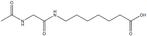 7-{[(acetylamino)acetyl]amino}heptanoic acid 结构式