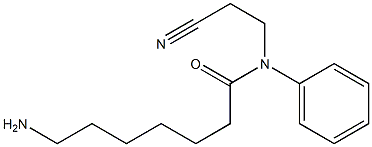 7-amino-N-(2-cyanoethyl)-N-phenylheptanamide Struktur