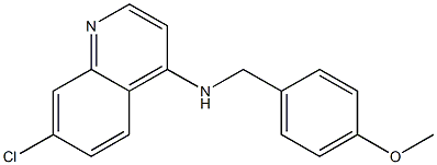 7-chloro-N-[(4-methoxyphenyl)methyl]quinolin-4-amine,,结构式