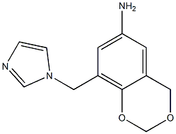 8-(1H-imidazol-1-ylmethyl)-2,4-dihydro-1,3-benzodioxin-6-amine,,结构式