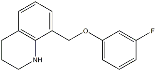 8-(3-fluorophenoxymethyl)-1,2,3,4-tetrahydroquinoline Struktur