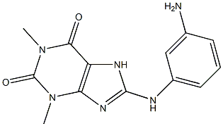 8-[(3-aminophenyl)amino]-1,3-dimethyl-3,7-dihydro-1H-purine-2,6-dione Structure