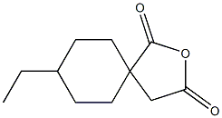8-ethyl-2-oxaspiro[4.5]decane-1,3-dione 化学構造式