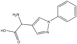 amino(1-phenyl-1H-pyrazol-4-yl)acetic acid 结构式