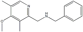 benzyl[(4-methoxy-3,5-dimethylpyridin-2-yl)methyl]amine 化学構造式