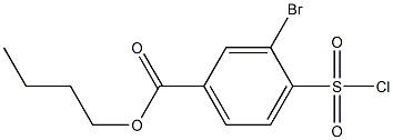 butyl 3-bromo-4-(chlorosulfonyl)benzoate 结构式