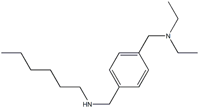 diethyl({4-[(hexylamino)methyl]phenyl}methyl)amine,,结构式