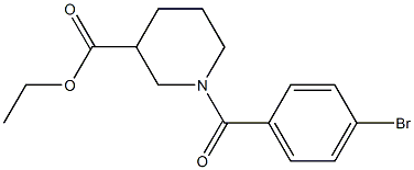 ethyl 1-(4-bromobenzoyl)piperidine-3-carboxylate,,结构式