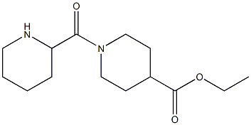 ethyl 1-(piperidin-2-ylcarbonyl)piperidine-4-carboxylate 化学構造式