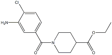 ethyl 1-[(3-amino-4-chlorophenyl)carbonyl]piperidine-4-carboxylate Structure