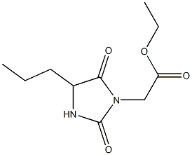 ethyl 2-(2,5-dioxo-4-propylimidazolidin-1-yl)acetate 化学構造式