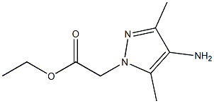 ethyl 2-(4-amino-3,5-dimethyl-1H-pyrazol-1-yl)acetate 结构式