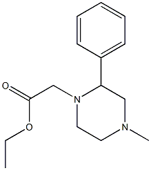 ethyl 2-(4-methyl-2-phenylpiperazin-1-yl)acetate Struktur