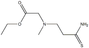 ethyl 2-[(2-carbamothioylethyl)(methyl)amino]acetate Structure