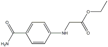 ethyl 2-[(4-carbamoylphenyl)amino]acetate Structure