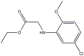 ethyl 2-[(5-chloro-2-methoxyphenyl)amino]acetate Structure